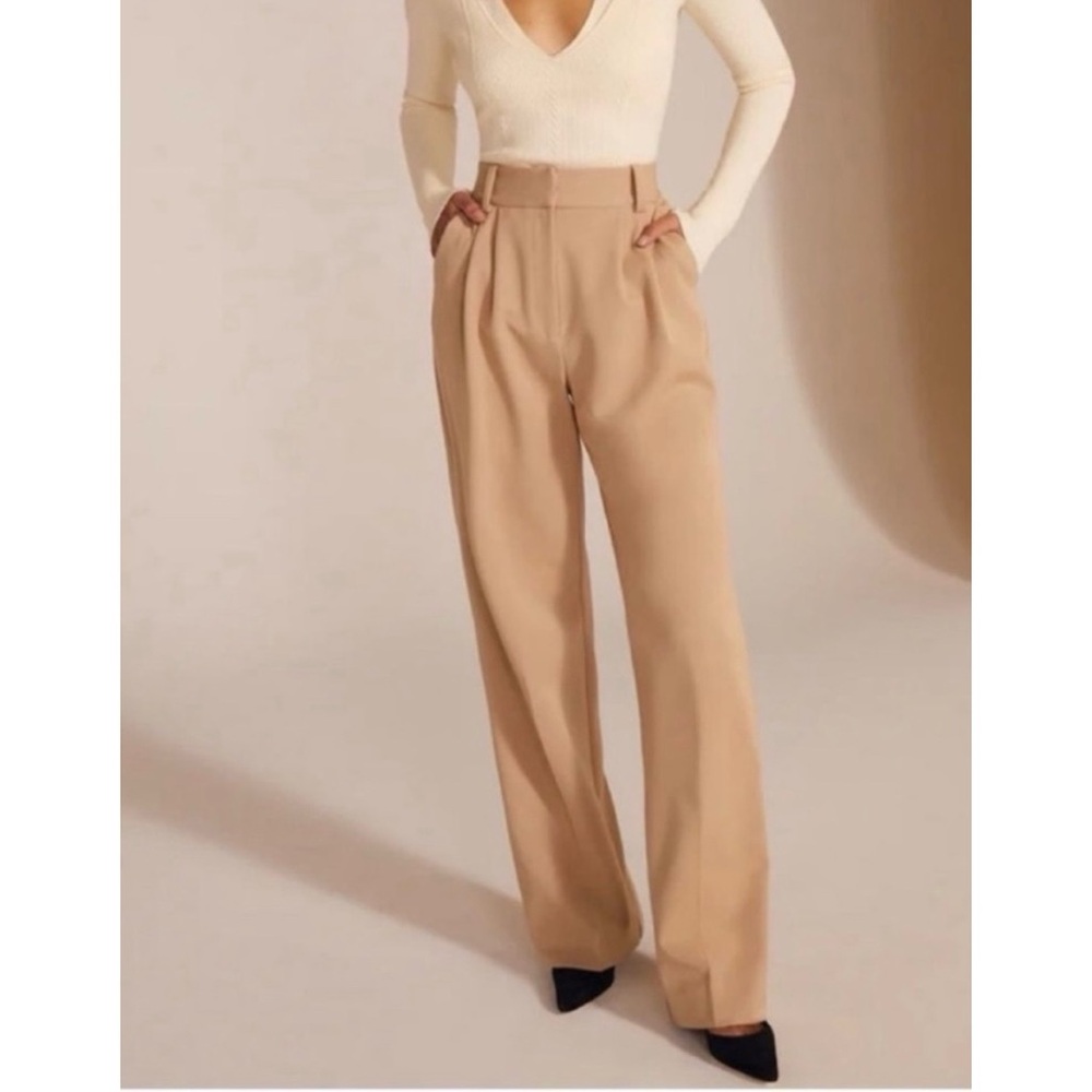 +Favorite Daughter The Favorite Wide Leg Trouser Pants Beige Size 14